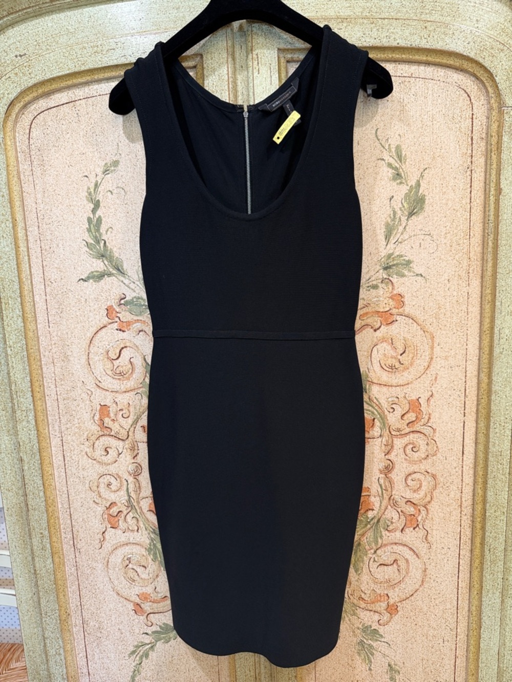BCBGMaxAzria Black Sleeveless Mini LBDress minimalist bodycon office to evening